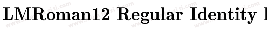 LMRoman12 Regular Identity H字体转换